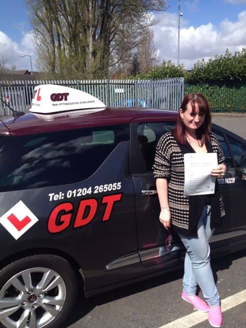 Jenny passes driving test first time at Bolton test centre